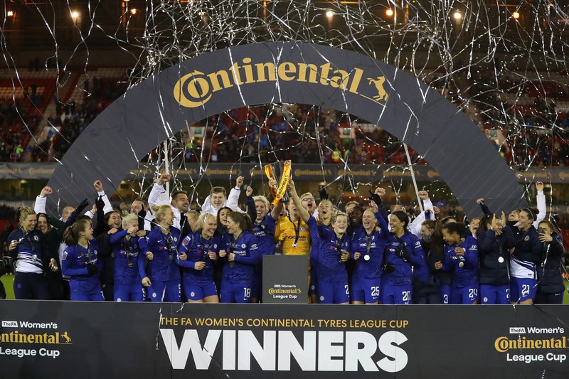 CLB nữ Chelsea đăng quang chức vô địch League Cup của bóng đá nữ Anh.