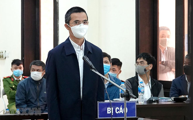 Bị cáo Đặng Anh Tuấn tại phiên tòa xét xử sơ thẩm.