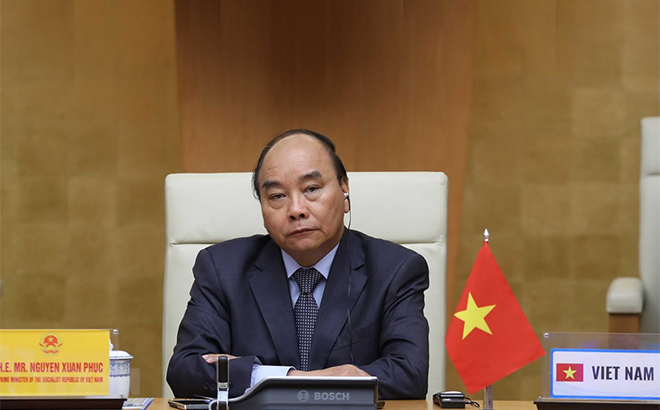 Thủ tướng Nguyễn Xuân Phúc tham dự Hội nghị thượng đỉnh trực tuyến G20 về ứng phó dịch COVID-19.