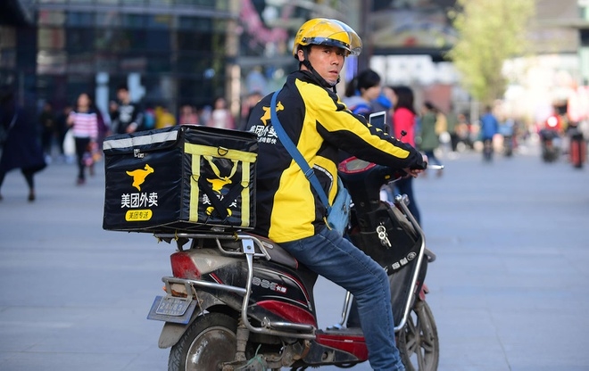 Nhân viên giao hàng của Meituan.