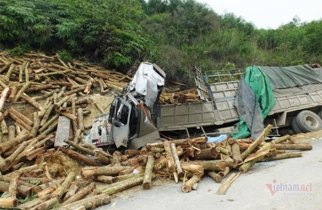 Hiện trường vụ tai nạn.