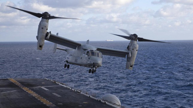 Trực thăng lưỡng thể MV-22B Osprey.