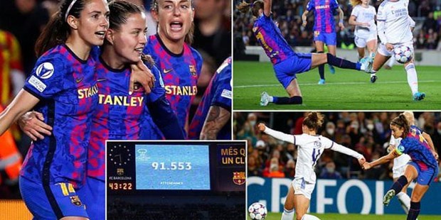 91.553 người hâm mộ xem trực tiếp Barcelona thắng đậm Real.