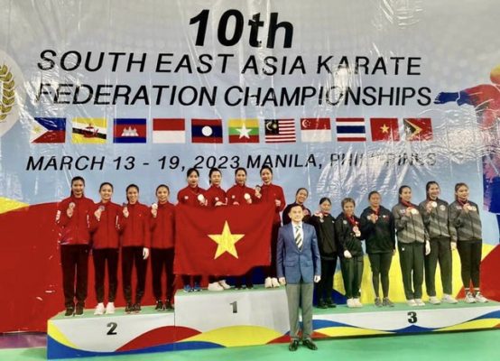 Đội tuyển Karate Việt Nam giành ngôi nhất toàn đoàn tại Giải vô địch Karate Đông Nam Á lần thứ 10-Ảnh: Tạp chí Thể thao