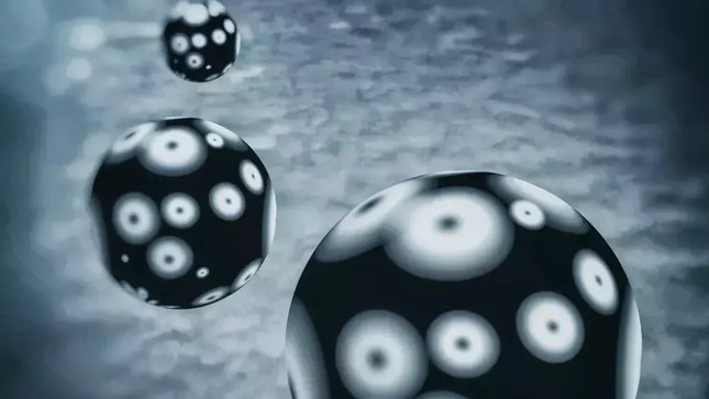 Hình minh họa về ba hạt neutrino, những hạt ma quái hầu như không tương tác với các dạng vật chất khác.