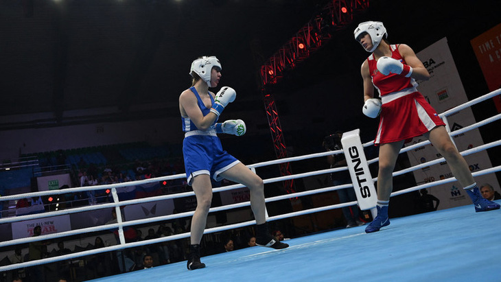 Một trận đấu trong khuổn khổ Giải boxing nữ vô địch thế giới 2023 tại Ấn Độ.