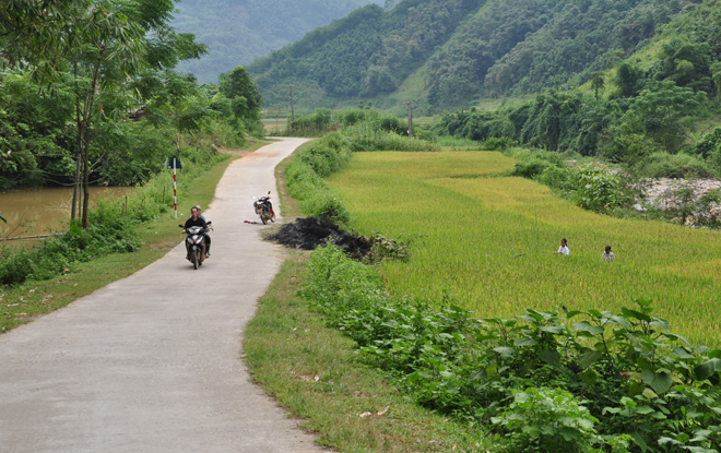 Roads in Hong Ca commune have been concretised (Photo: Thanh Trung)