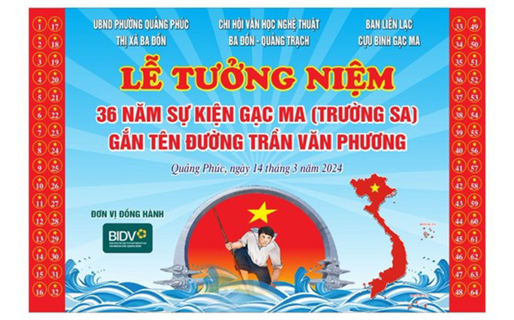 Chính quyền phường Quảng Phúc, quê hương của Anh hùng liệt sỹ Trần Văn Phương chủ trì buổi lễ