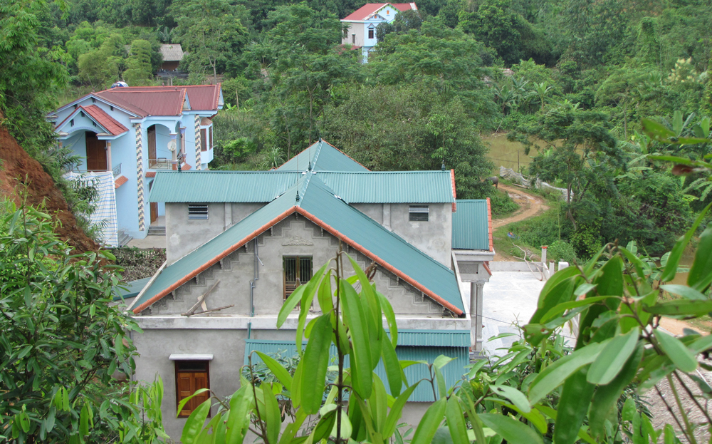 Nhờ trồng quế, nhiều hộ dân ở xã Đại Sơn, huyện Văn Yên xây được nhà ở khang trang.