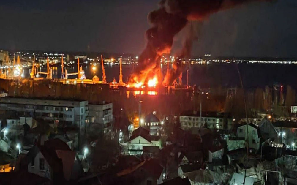Thành phố cảng ở Crimea nổ lớn nghi do bị tấn công cuối tháng 12/2023