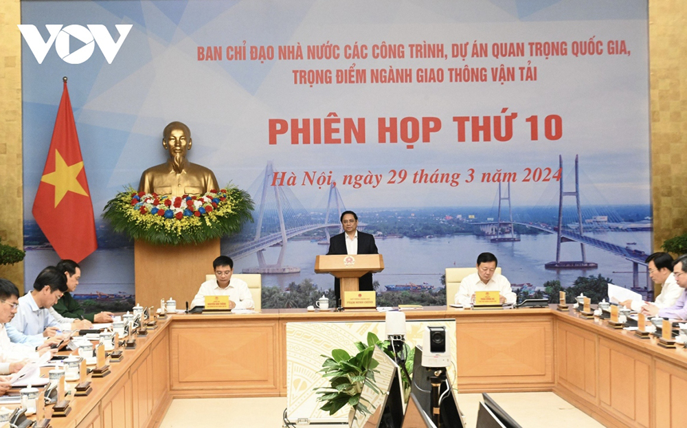 Thủ tướng Chính phủ Phạm Minh Chính  chủ trì họp Phiên thứ 10 của Ban Chỉ đạo Nhà nước các công trình, dự án quan trọng quốc gia, trọng điểm ngành Giao thông vận tải