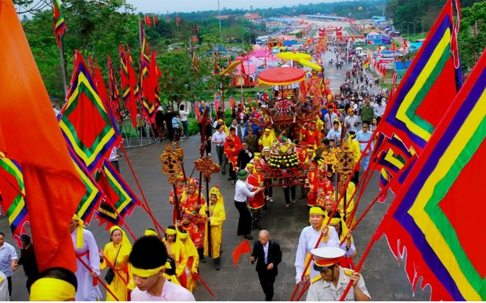 Lễ giỗ Tổ Hùng Vương diễn ra vào ngày 10/3 Âm lịch hàng năm. Ảnh minh họa