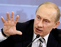Ông Putin trong cuộc họp báo tại điện Kremlin.