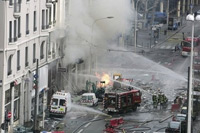 Hiện trường vụ nổ khí gas tại Lyon.