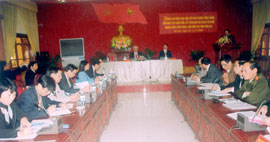 Quang cảnh buổi làm việc của đoàn đại biểu Quốc hội tại Yên Bái.