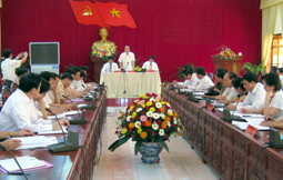 Buổi làm việc giữa đoàn công tác của Trung ương và lãnh đạo tỉnh Yên Bái.