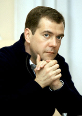 Tổng thống Nga Dmitry Medvedev.