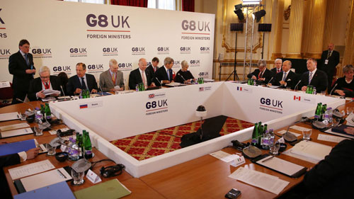 Hội nghị Ngoại trưởng Nhóm các nước công nghiệp hàng đầu (G-8) đã thúc vào ngày 11/4 tại Anh sau 2 ngày họp.