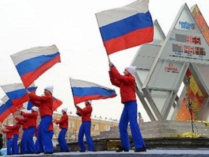 Đồng hồ đếm ngược thời gian 365 ngày đến Thế vận hội Sochi 2014 tại thủ đô Mátxcơva.
