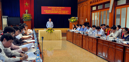 Đồng chí Nguyễn Chiến Thắng phát biểu kết luận Hội nghị.