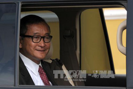 Cựu thủ lĩnh đảng Cứu nguy dân tộc (CNRP) Sam Rainsy.