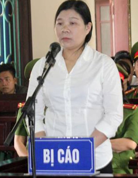 Bị cáo Trần Thị Xuân tại phiên tòa.