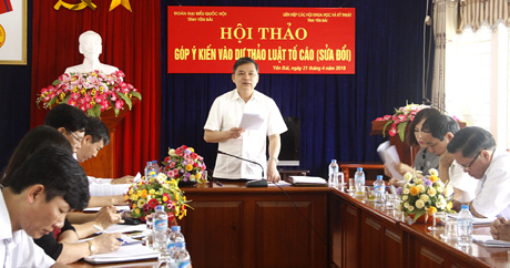 Đồng chí Dương Văn Thống phát biểu tại Hội nghị.