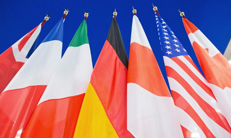 Quốc kỳ của các nước thuộc nhóm G7.