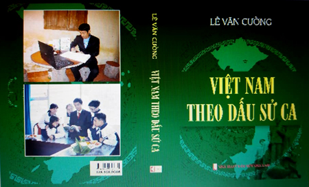 Dự thảo bìa bộ sách “Việt Nam theo dấu sử ca” của tác giả Lê Văn Cường.