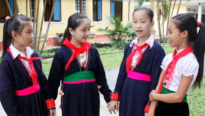 Học sinh Trường PTDTNT THCS huyện Văn Chấn.