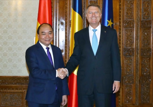 Thủ tướng Nguyễn Xuân Phúc đã hội kiến Tổng thống Romania - Klaus Iohannis.