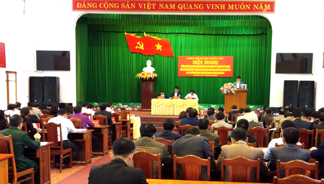 Đảng bộ huyện Trấn Yên triển khai hội nghị chủ chốt về chương trình hành động số 144 của tỉnh Yên Bái thực hiện kết luận 37 của BCH TW Đảng Khóa XII và nghị quyết Hội nghị BCH Đảng bộ lần thứ 22 về thực hiện nhiệm vụ của tỉnh năm 2019.