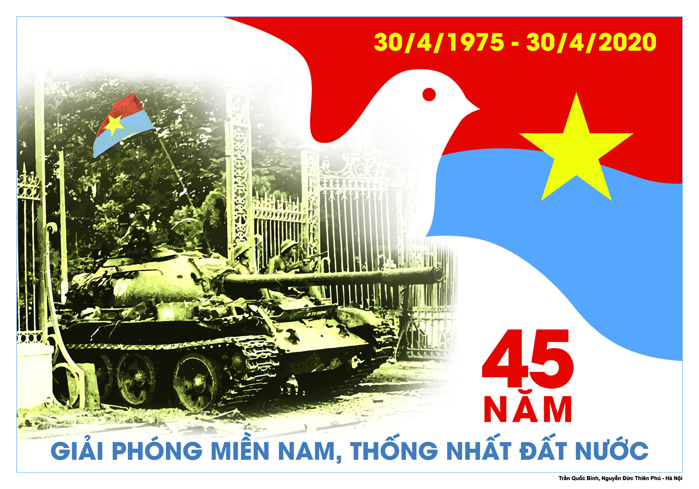 90 tranh cổ động kỷ niệm 45 năm Ngày thống nhất đất nước (30/4/1975-30/4/2020)