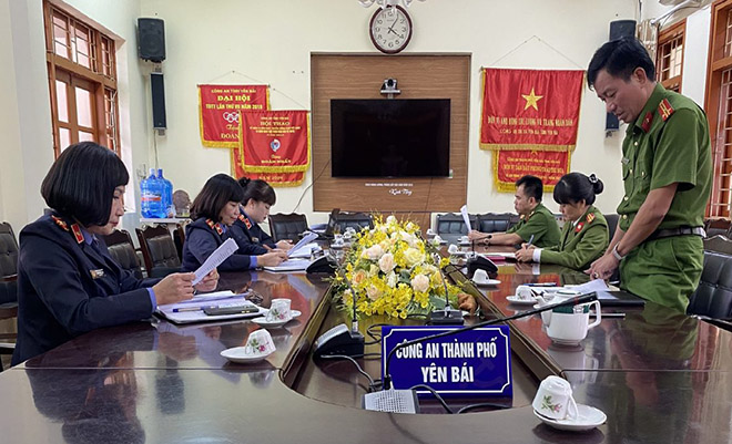 Đại diện cơ quan thi hành án hình sự Công an thành phố Yên Bái thông qua báo cáo đơn vị.