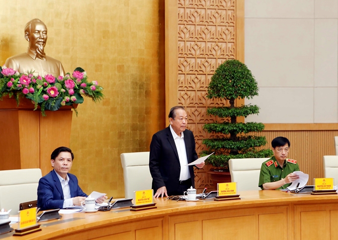 Phó Thủ tướng Thường trực Chính phủ Trương Hoà Bình chủ trì Hội nghị.