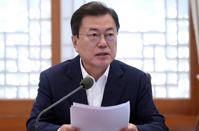 Tổng thống Hàn Quốc Moon Jae-in.