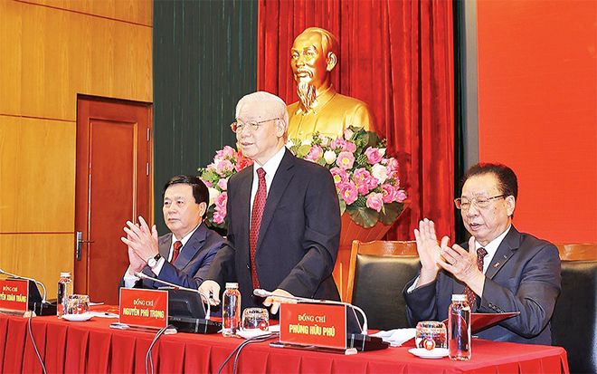 Tổng Bí thư Nguyễn Phú Trọng tại Hội nghị.