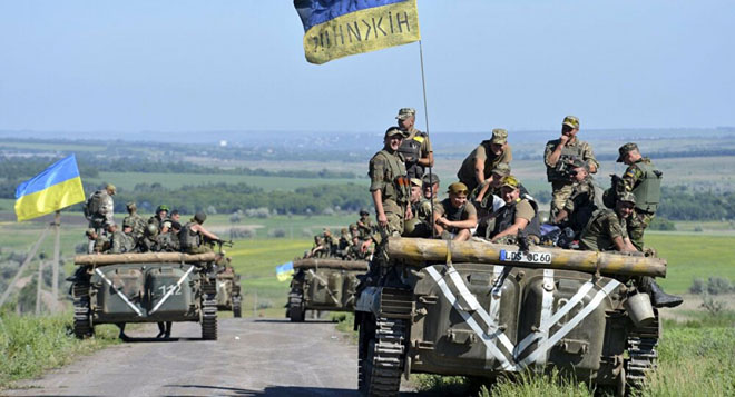 Lực lượng vũ trang Ukraine ở khu vực Donbass năm 2015.