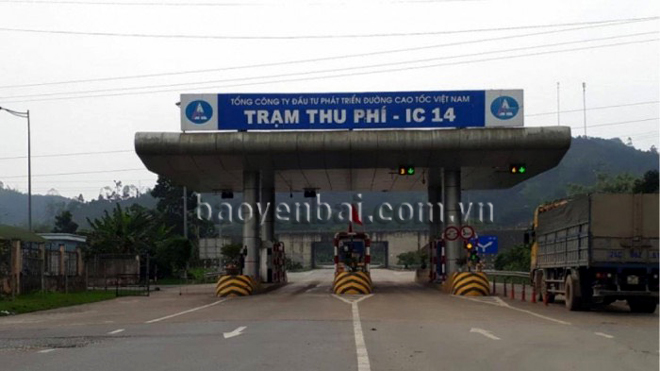 Trạm thu phí IC14 thôn Đại An, xã An Thịnh, huyện Văn Yên nơi 4 đối tượng phạm tội lợi dụng chức vụ, quyền hạn trong khi thi hành công vụ.