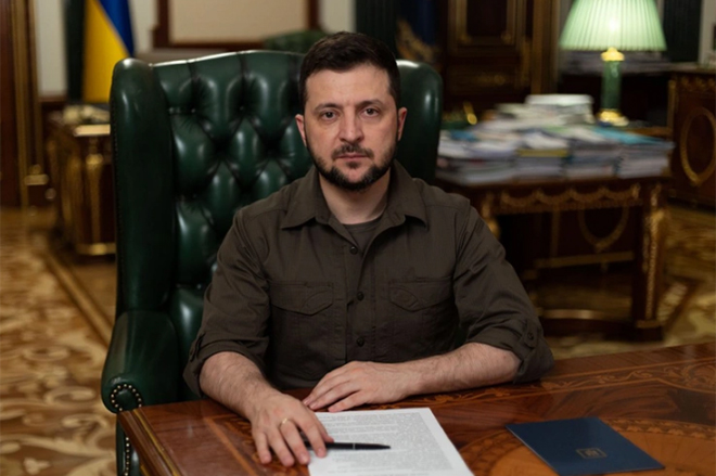 Tổng thống Ukraine Volodymyr Zelensky.