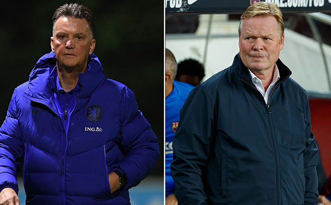 HLV Louis Van Gaal và HLV Ronald Koeman.