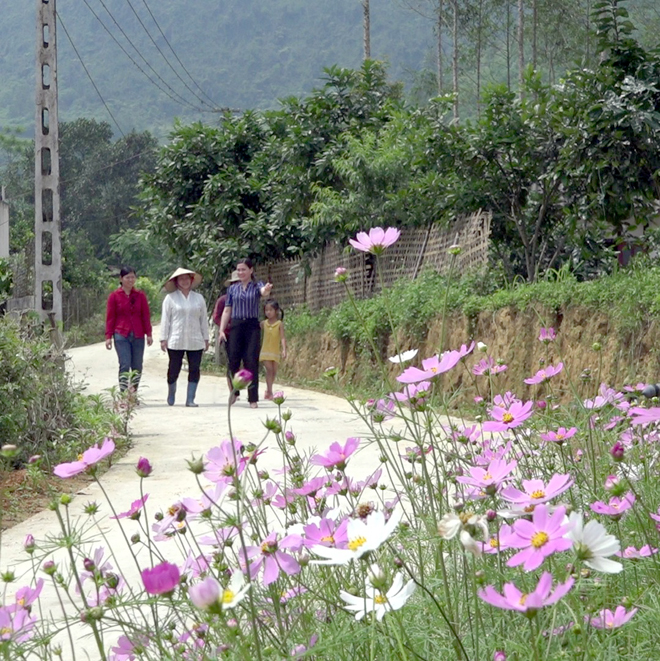 Một tuyến đường nông thôn ở huyện Trấn Yên.