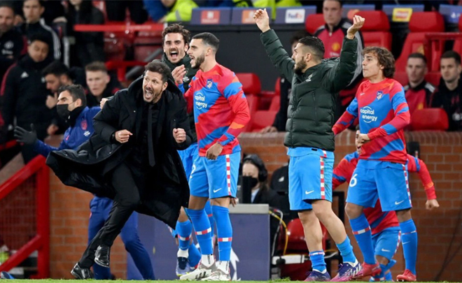 Simeone trong chiến thắng trước Man Utd.