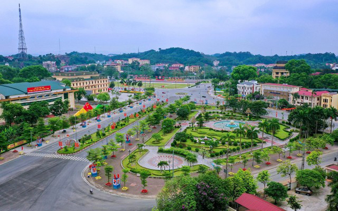 Một góc trung tâm thành phố Yên bái