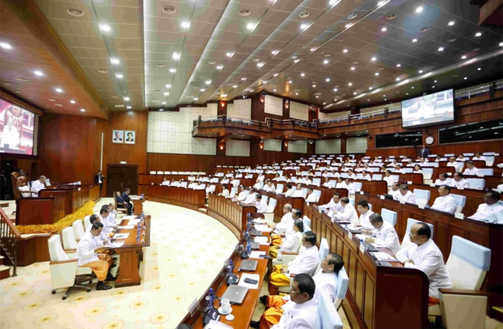 Quang cảnh phiên khai mạc kỳ họp thứ nhất Quốc hội Campuchia khóa VII, ngày 21/8/2023.