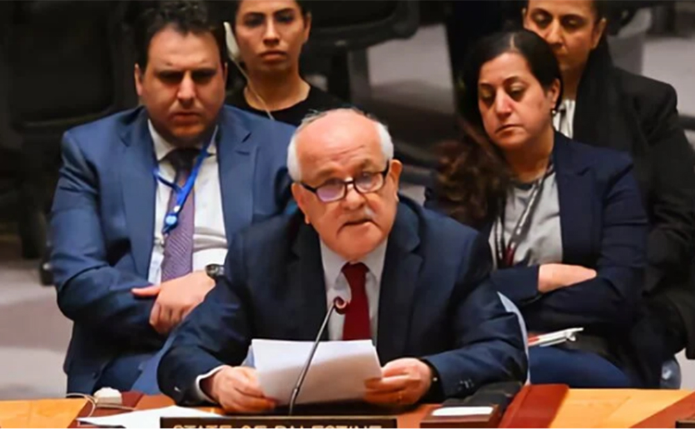 Đặc phái viên thường trực của Chính quyền Palestine tại Liên hợp quốc, Riyad Mansour.