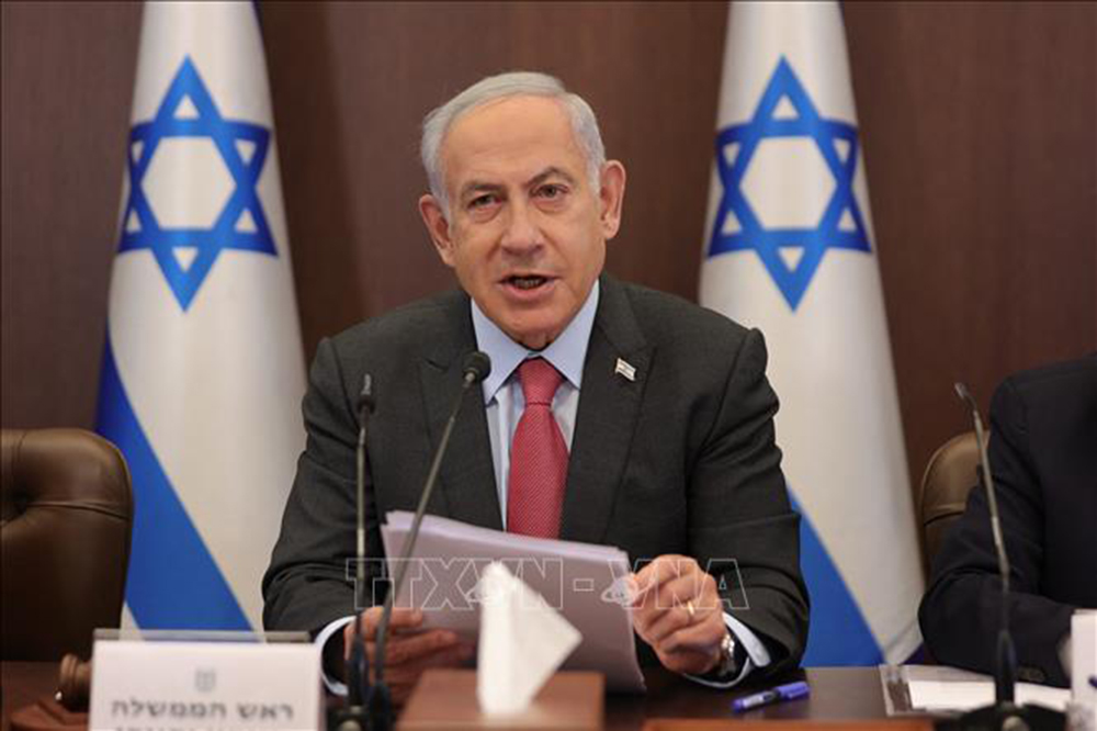 Thủ tướng Israel Benjamin Netanyahu phát biểu trong cuộc họp nội các ở Jerusalem ngày 19/3/2023.