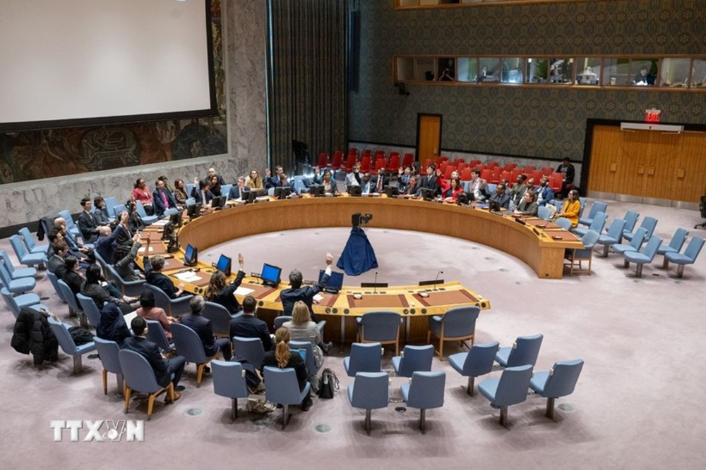Quang cảnh một phiên họp Hội đồng Bảo an Liên hợp quốc.