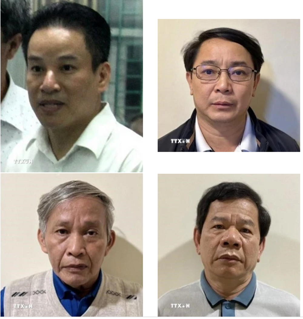 Từ trên xuống dưới, từ trái qua phải: ông Nguyễn Thế Bình, ông Hà Hoàng Việt Phương, ông Cao Khoa và ông Đặng Văn Minh. (Nguồn: TTXVN)