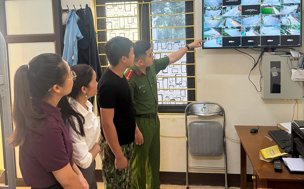 Mô hình camera an ninh của xã Phù Nham, thị xã Nghĩa Lộ.